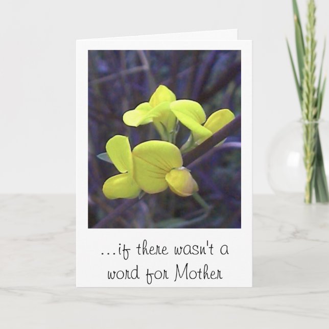 Cartão … se não havia uma palavra para a mãe (Frente)