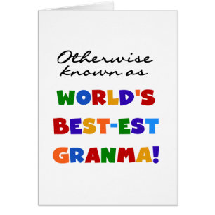 Cartão Se não sabido como presentes do Melhor-est Granma