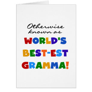 Cartão Se não sabido como t-shirt do Melhor-est Gramma