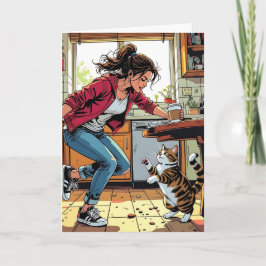 Cartão Se precisar de mim, me ligue! | Café engraçado e g