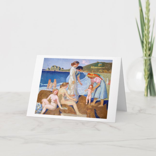 Cartão Sea Bathing, Maurice Denis (Frente)
