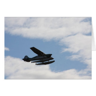 Cartão Sea Plane Sillhouette