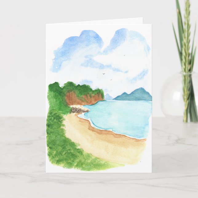 Cartão Sea Shore Beach  (Frente)