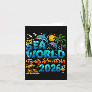 Cartão Sea World Family Adventure 2026 Beach Design