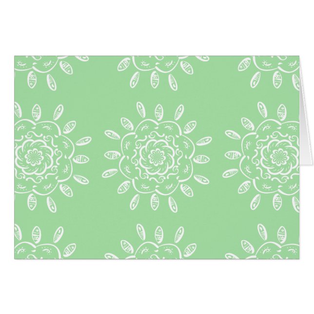Cartão Seafoam Mandala (Frente Horizontal)
