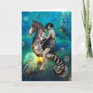 Cartão Seahorse - greeting card