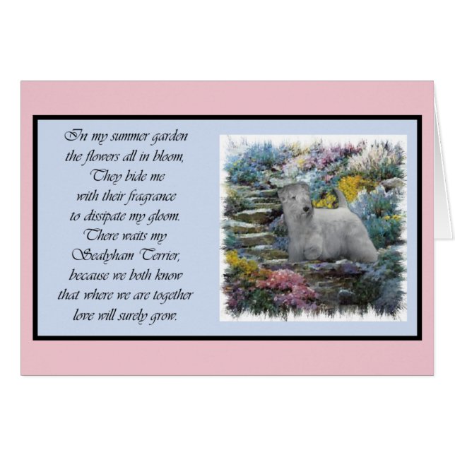 Cartão Sealyham Terrier Art (Frente Horizontal)