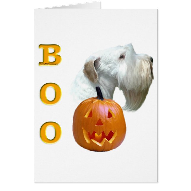 Cartão Sealyham Terrier Boo (Frente)