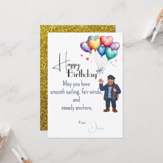 Cartão Seaman's Birthday