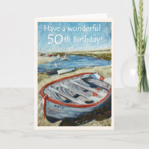 Cartão Seascape 50th Birthday Card