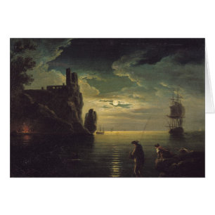 Cartão Seascape da noite