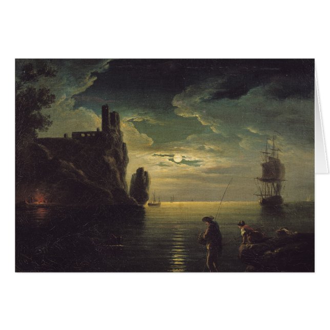 Cartão Seascape da noite (Frente Horizontal)