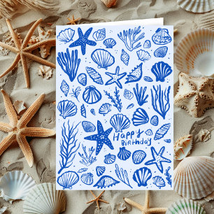 Cartão Seashells Beach Shells Ocean Happy Birthday