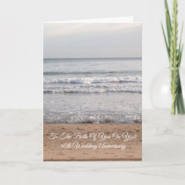 Cartão Seashore Personalizado 40º Aniversário de Casament