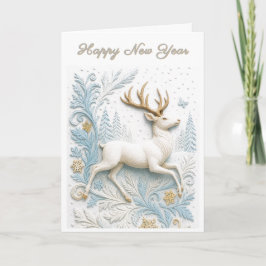 Cartão Seasons Change: Stag in Motion New Year Card