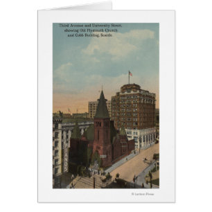 Cartão Seattle, avenida WATTerceiro e Ruas Universitárias