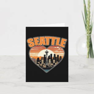 Cartão Seattle Washington, Estados Unidos Homens Mulheres