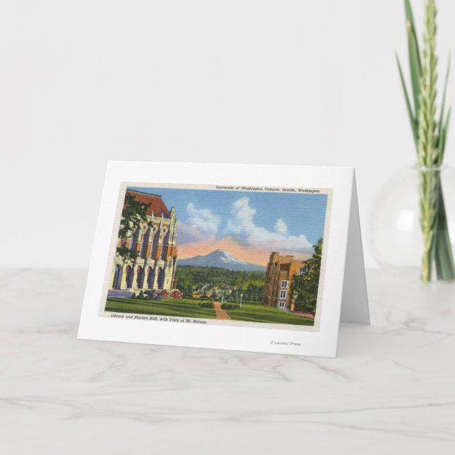 Cartão Seattle, Washington - universidade de Washington (Frente)