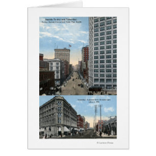 Cartão Seattle, Washington - Vista do segundo