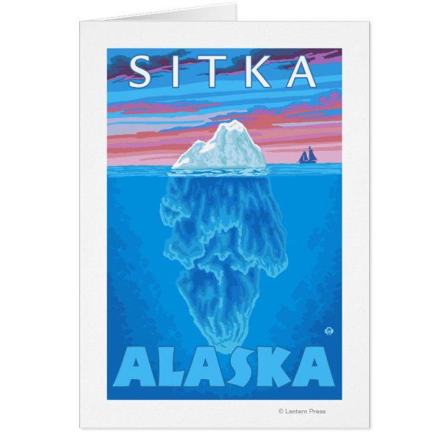 Cartão Seção Cruzada de Iceberg - Sitka, Alasca (Frente)