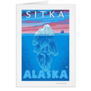 Cartão Secção transversal do iceberg - Sitka, Alaska