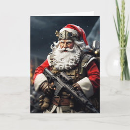 Cartão Second Amendment Santa Christmas Card Conservative