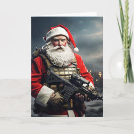 Cartão Second Amendment Santa Christmas Card Conservative
