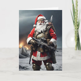 Cartão Second Amendment Santa Christmas Card Patriotic