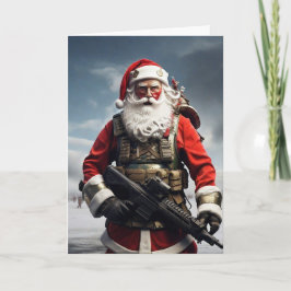 Cartão Second Amendment Santa Christmas Card Patriotic 