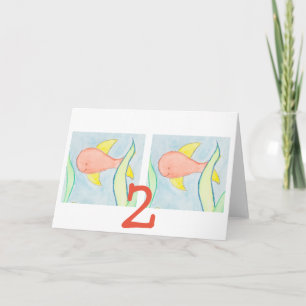Cartão Second Birthday Fish Card