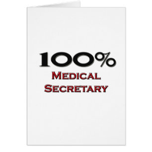 Cartão Secretário médico de 100 por cento