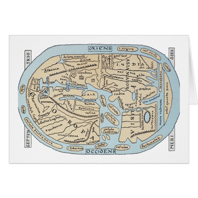 Cartão Século II do MAPA DO MUNDO (Frente Horizontal)