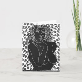 Cartão Seduction At A Simple Glance Folded Greeting Card