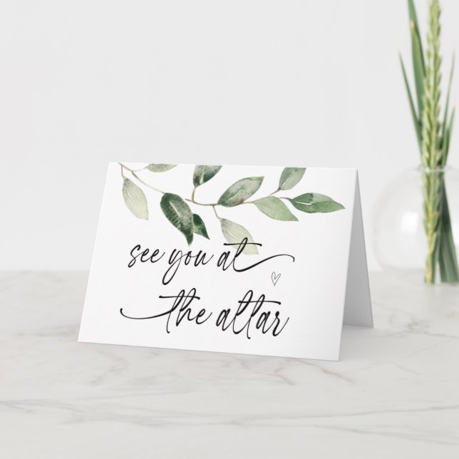 Cartão See You At The Altar Gift From Bride to Groom Card (Frente)
