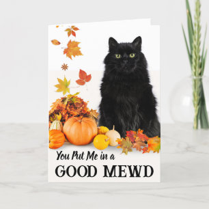 Cartão Segredo Pal Bom Mewd Halloween Black Cat