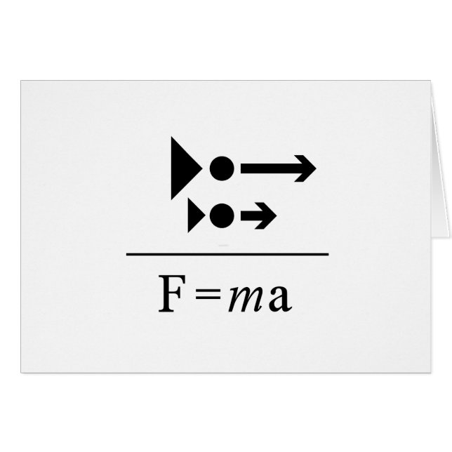 Cartão Segunda Lei de Newton (Frente Horizontal)