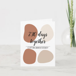 Cartão Segundo aniversário de casamento moderno