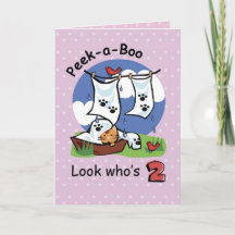 Segundo aniversário de Menina, Peek-a-Boo Kitten