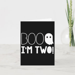 Cartão segundo aniversário dois anos Boo, eu sou dois! Ha