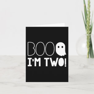 Cartão segundo aniversário dois anos Boo, eu sou dois! Ha