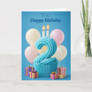 Cartão Segundo aniversário Feliz