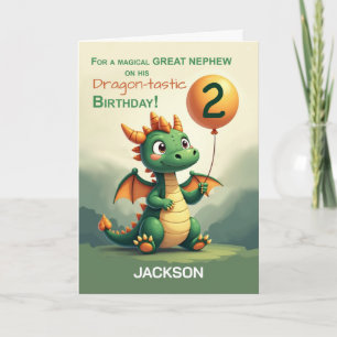 Cartão segundo aniversário Sobrinho do excelente Personal