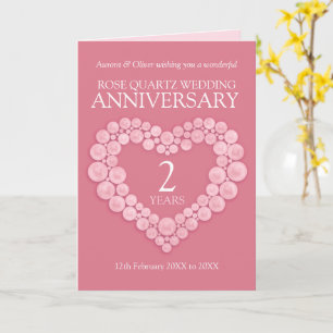 Cartão Segundo de rosa Quartz