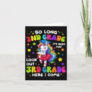 Cartão segundo Graduação Rapariga 3º Grau Aqui Estou