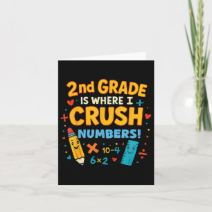 Cartão segundo Grau É Onde Eu Esmago Números Matemáticos 