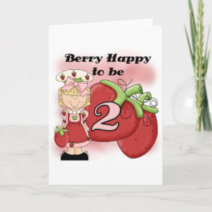 Cartão Segundos aniversários e presentes loiros de Berry