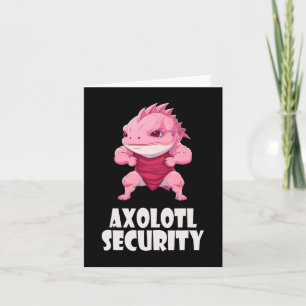 Cartão Segurança Axolotl Músculos Engraçados Axolotl Fofo