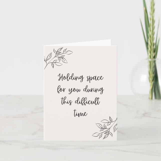 Cartão Segurando espaço durante um momento difícil, cor c (Frente)