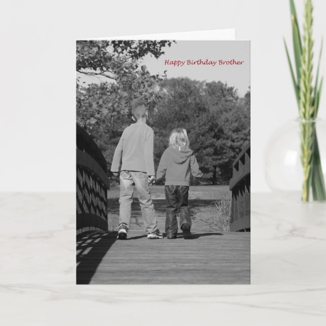 Cartão Segurando Mãos - Irmão (Frente)