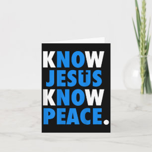 Cartão Sei que Jesus sabe paz, Jesus, não, não, cristão.